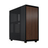 Fractal Design North - Genuine Walnut Wood Front - Mesh Side Panels - Two 140mm Aspect PWM Fans Included - Type C USB - ATX Airflow Mid Tower PC Gaming Case,Charcoal Black - FD-C-NOR1C-01